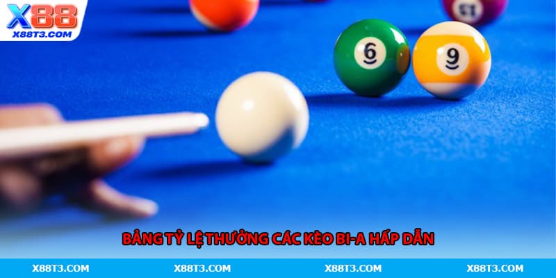 Bảng tỷ lệ thưởng các kèo bi-a hấp dẫn